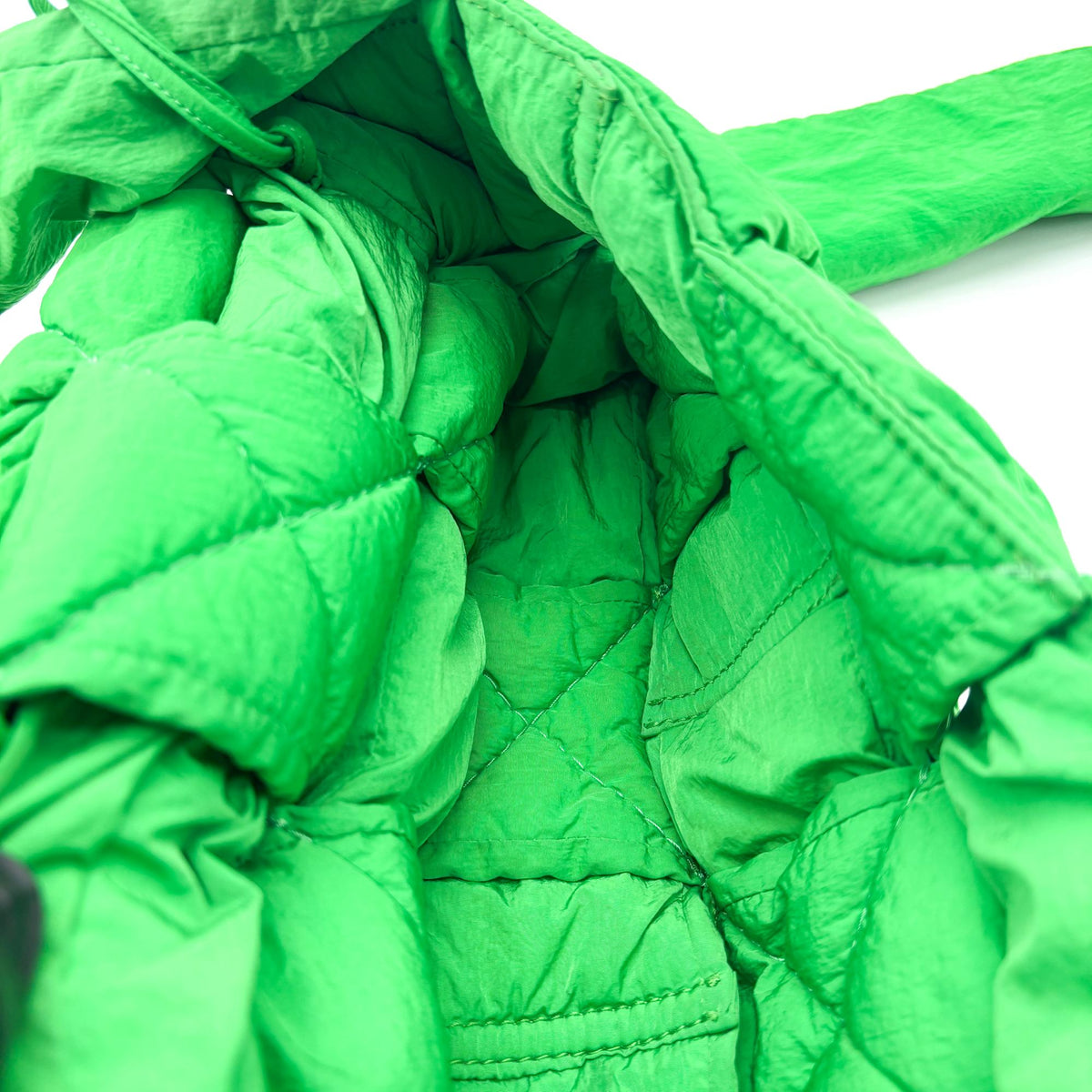 Bottega Veneta Padded Tech Cassette Intrecciato Nylon, Green, Nylon, Crossbody Bag