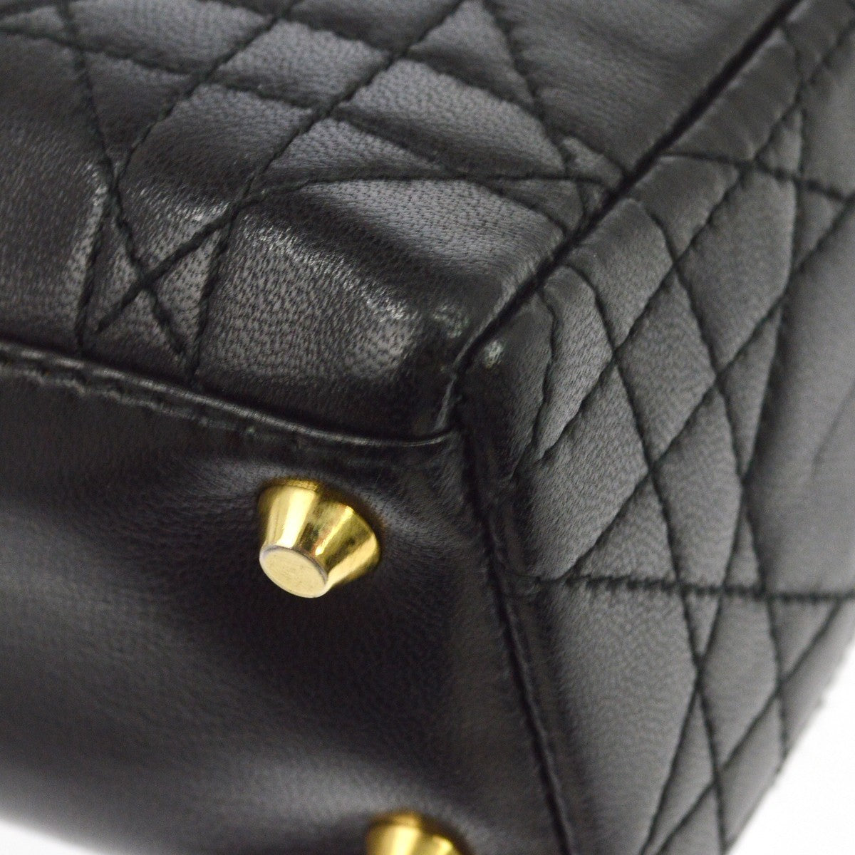 Christian Dior Lady Dior, Black, Leather, Handbag
