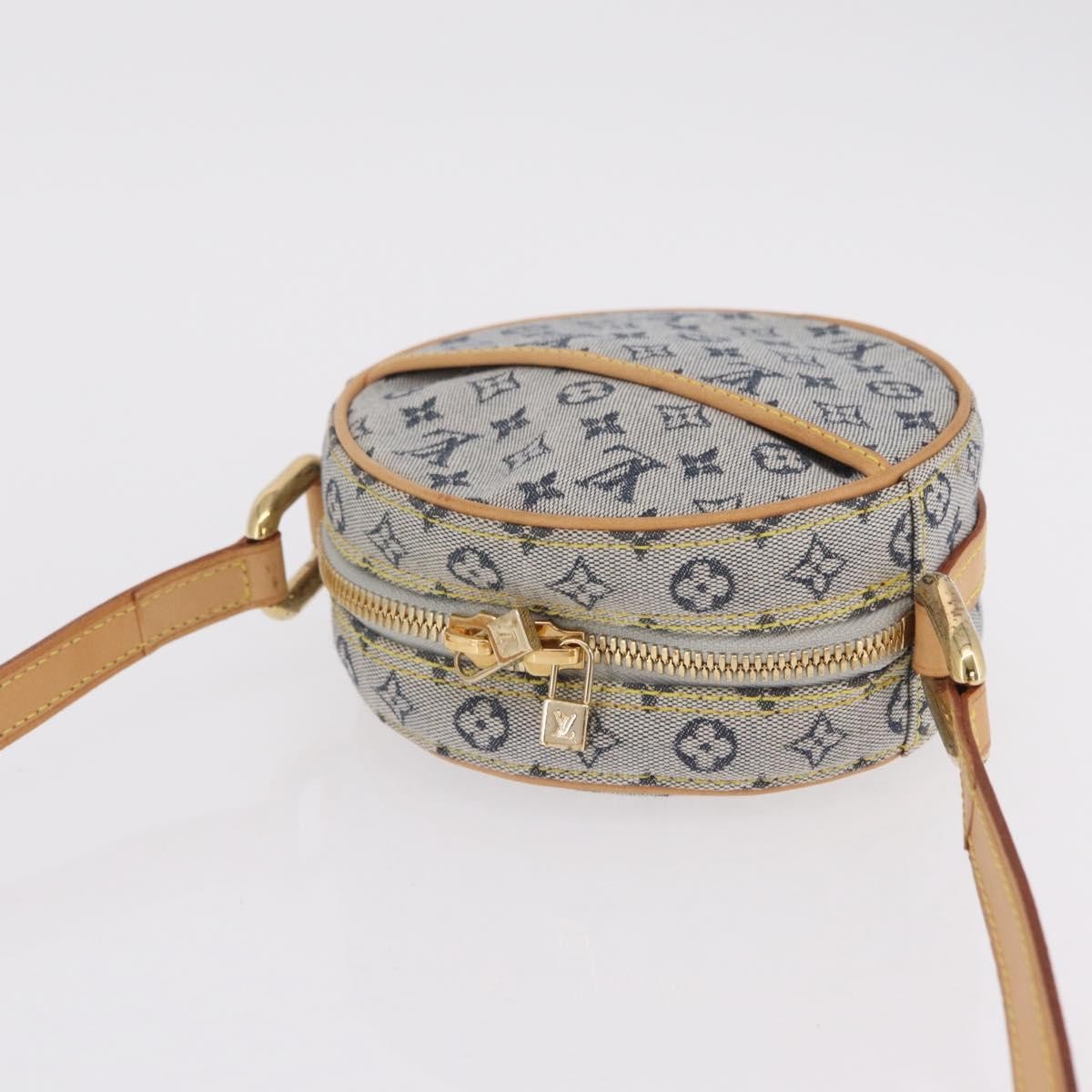 Louis Vuitton Jeanne Mini Lin, Blue, Canvas, Crossbody Bag