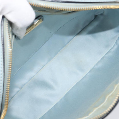 Miu Miu Madras Zip Pocket Leather, Blue, Leather, Crossbody Bag