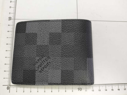 Louis Vuitton Slender Wallet Damier Graphite, Black, Leather, Wallet