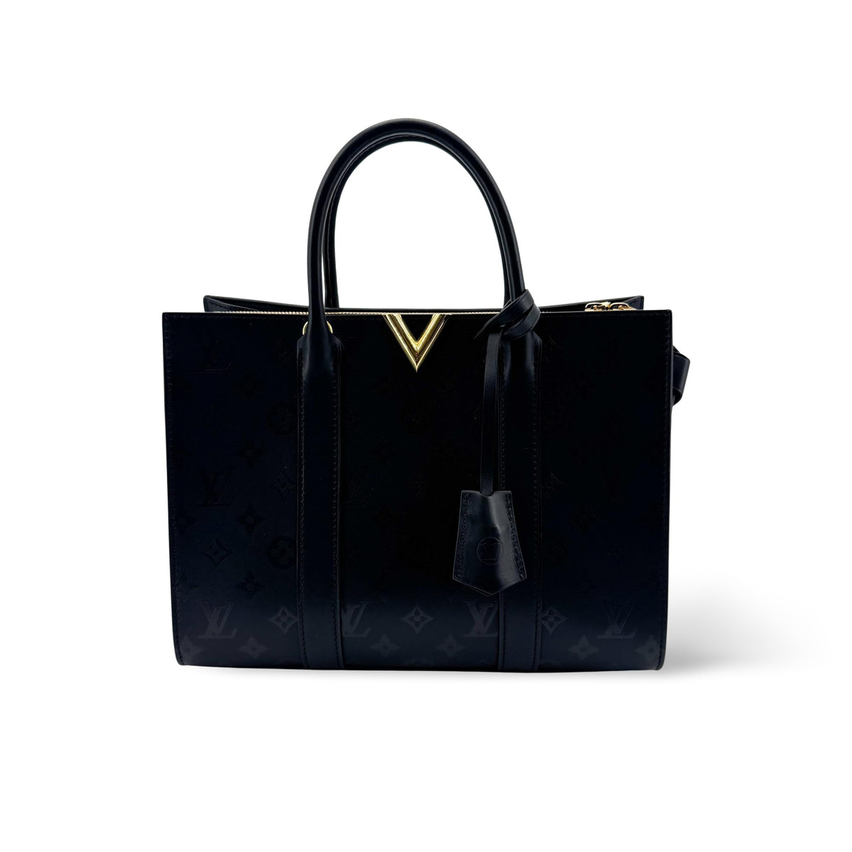 Louis Vuitton Very Monogram Leather, Black, Leather, Tote Bag