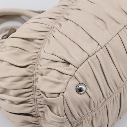 Prada Gaufre Convertible Nappa Leather, Beige, Leather, Tote Bag