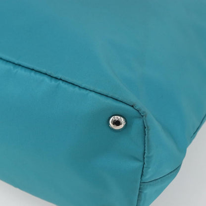 Prada Convertible Zip Tessuto, Turquoise, Nylon, Tote Bag