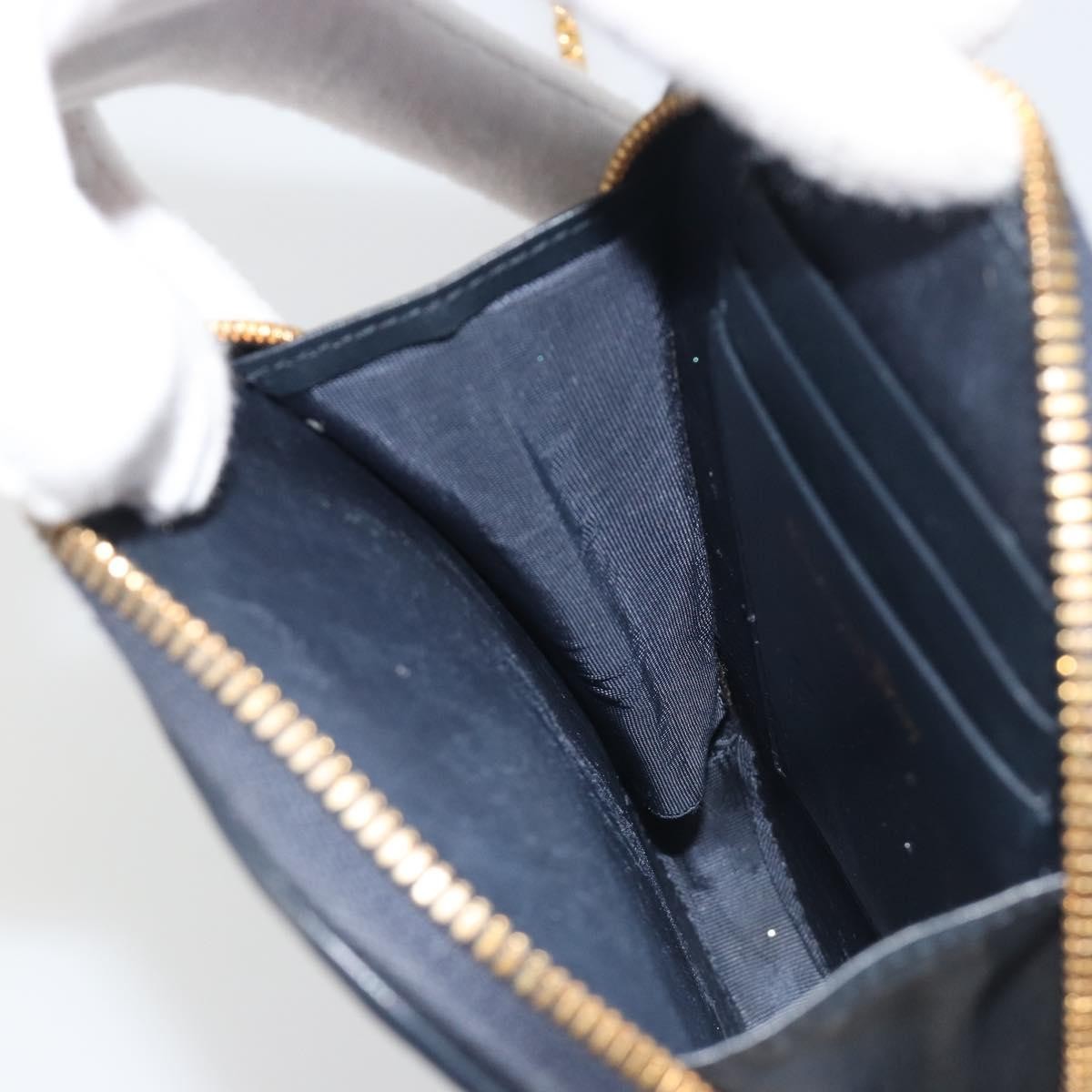 Christian Dior 30 Montaigne Phone Holder on Chain Oblique Canvas, Navy, Canvas, Clutch