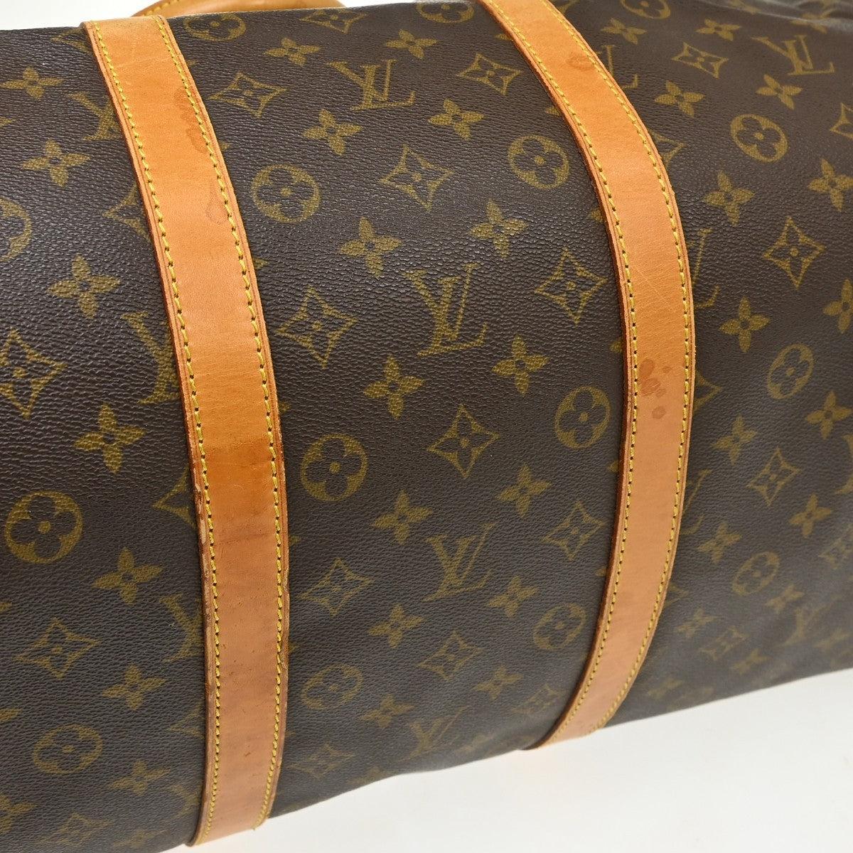 Louis Vuitton Keepall Monogram, Brown, Canvas, Travel Bag