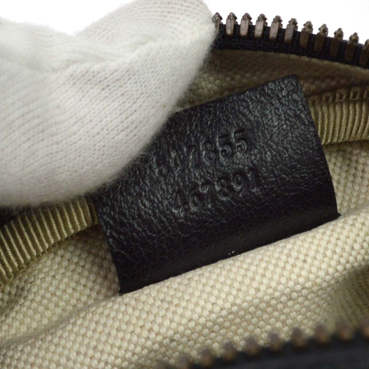 Gucci Tifosa Basketball Leather, Black, Leather, Handbag