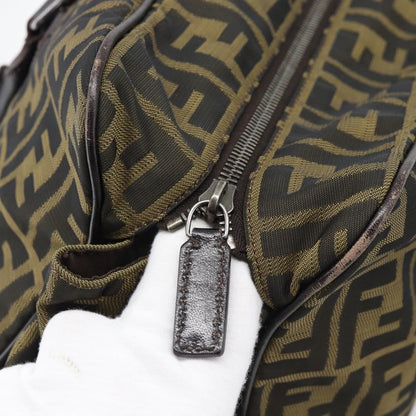 Fendi Vintage Zip Tote Zucca Canvas, Khaki, Canvas, Tote Bag