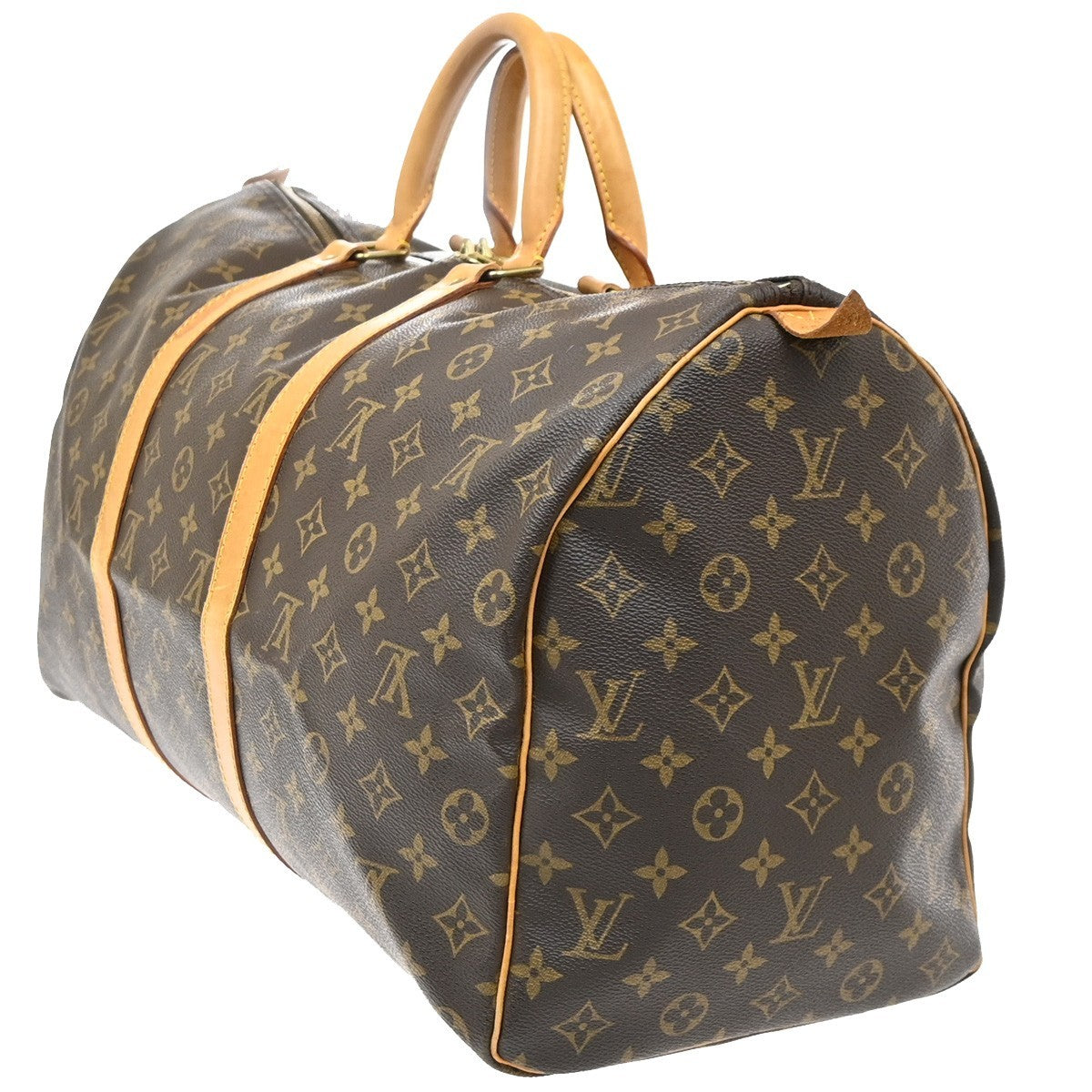 Louis Vuitton Keepall Monogram, Brown, Canvas, Travel Bag
