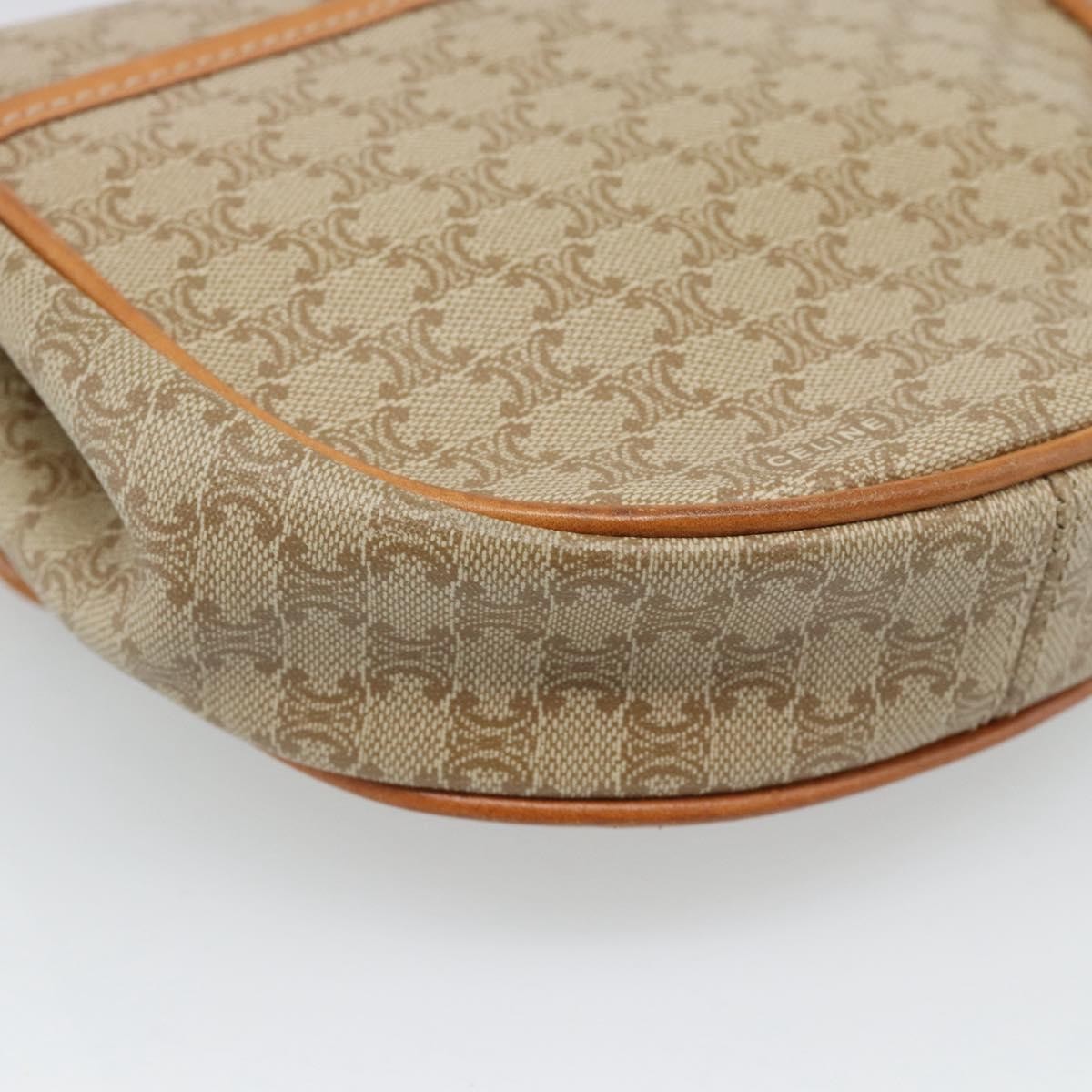 Celine Vintage Macadam Canvas and Leather, Beige, Canvas, Shoulder Bag