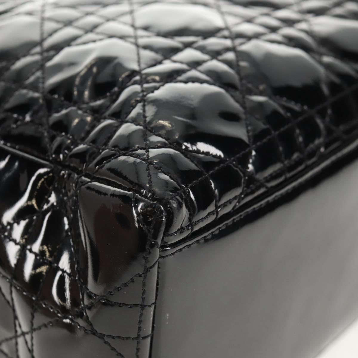 Christian Dior Lady Dior Bag Patent, BLACK, PATENT_LEATHER, Handbag