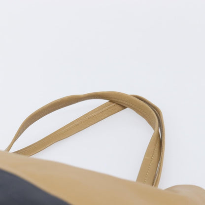 Celine Horizontal Bi-Cabas Leather, Beige, Leather, Tote Bag