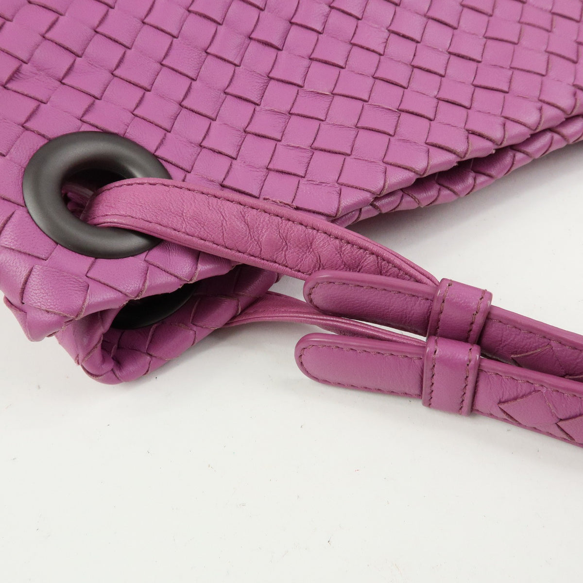 Bottega Veneta Garda Intrecciato Nappa, Purple, Leather, Handbag