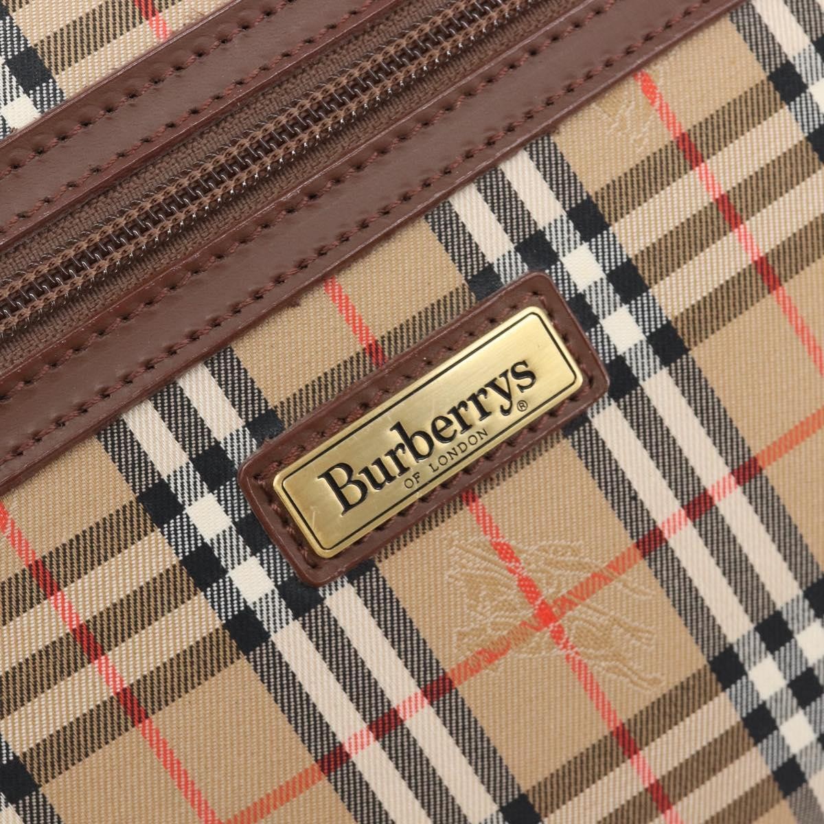 Burberry Nova check Pochette Canvas, Beige, Canvas, Clutch