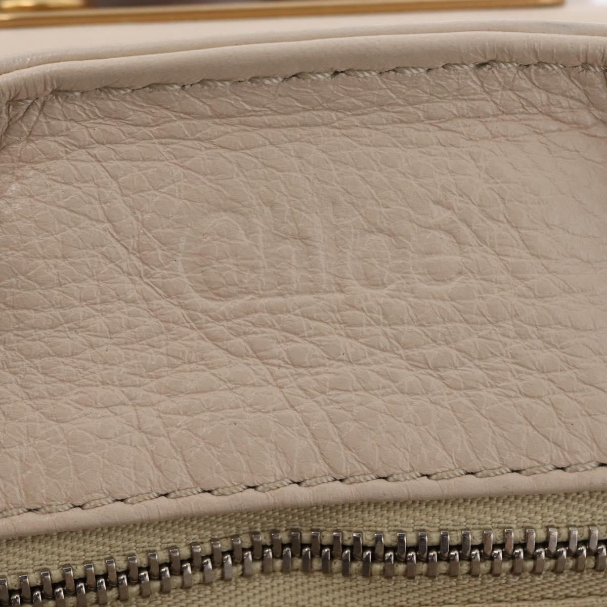 Chloe Paddington Lock Leather, Beige, Leather, Handbag