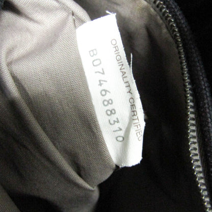 Bottega Veneta Drawstring Printed Canvas with Intrecciato Leather, Black, Canvas, Backpack