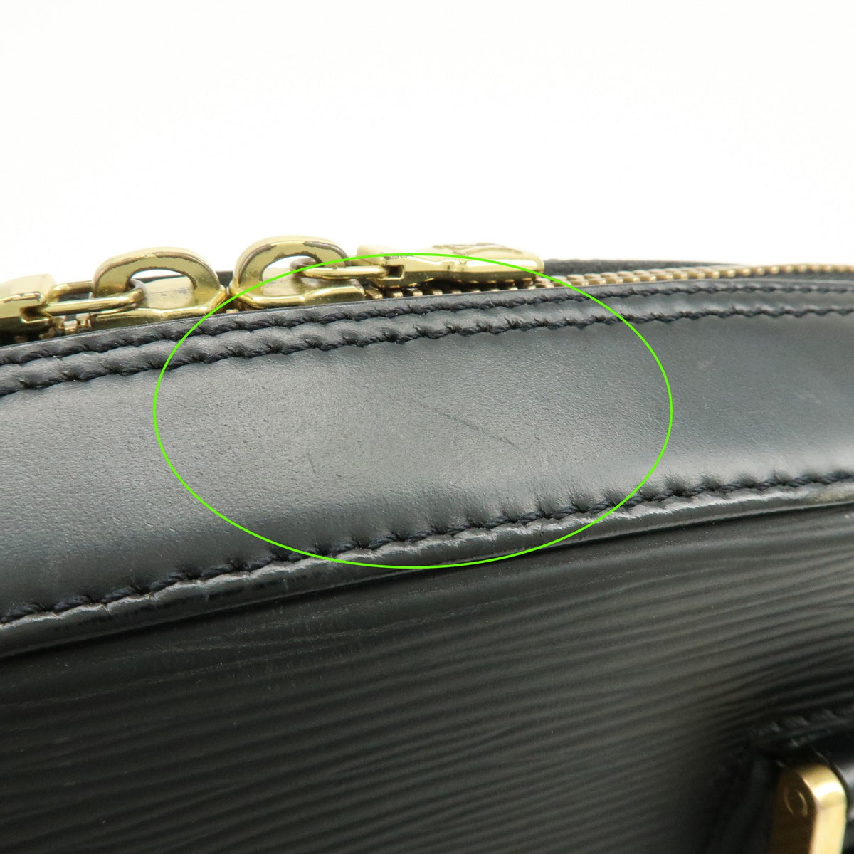 Louis Vuitton Sablons Epi Leather, Black, Leather, Handbag