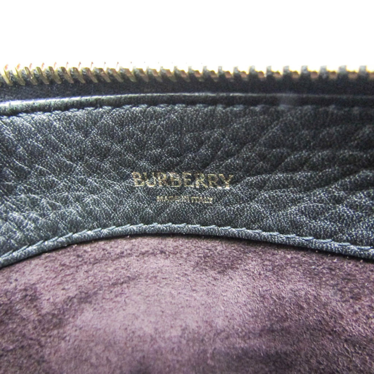 Burberry Zip Clutch Leather, Black, Leather, Clutch