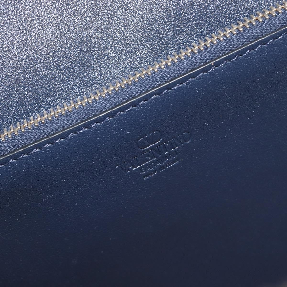 Valentino Garavani VLogo Convertible Shopper Leather, Navy, Leather, Tote Bag