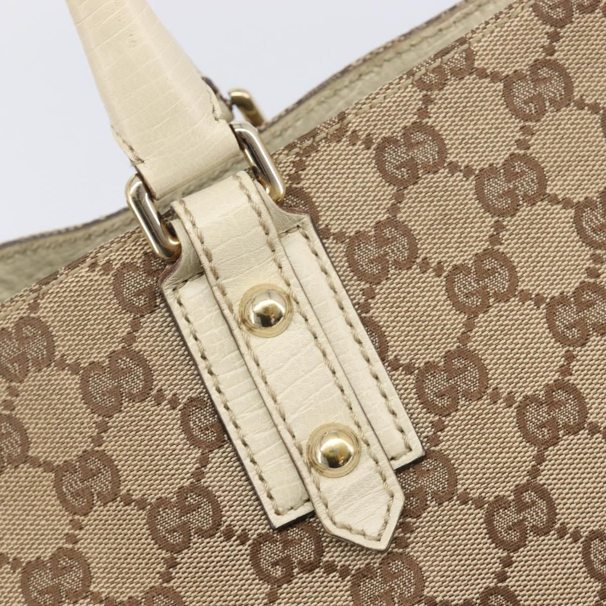 Gucci Horsebit Handle GG Canvas, Beige, Canvas, Tote Bag