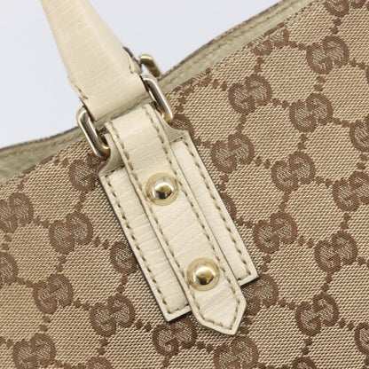 Gucci Horsebit Handle GG Canvas, Beige, Canvas, Tote Bag