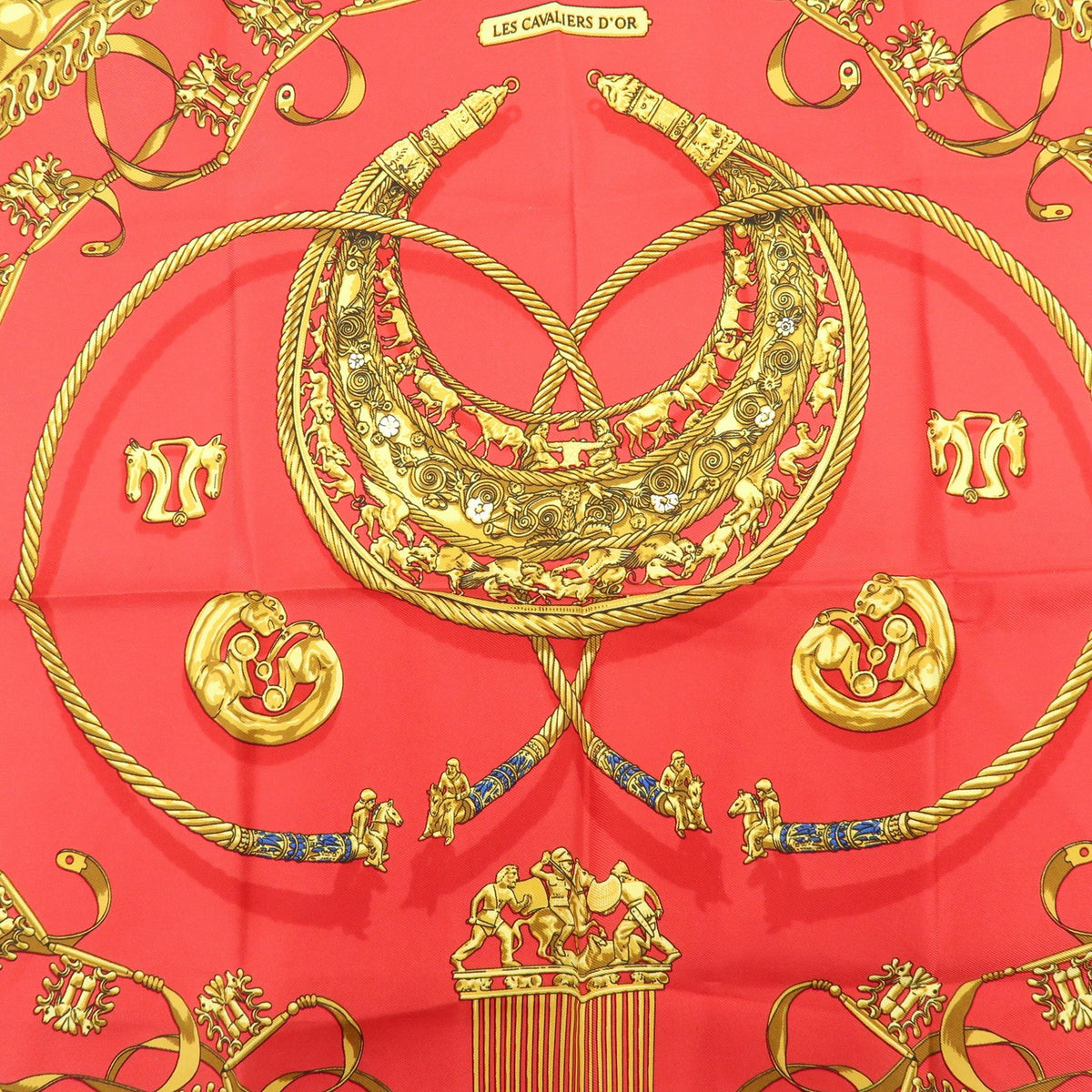 Hermes Carré 40 Silk, Red, Silk, Scarf