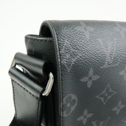 Louis Vuitton District Messenger Monogram Eclipse Canvas, Gray, Canvas, Handbag
