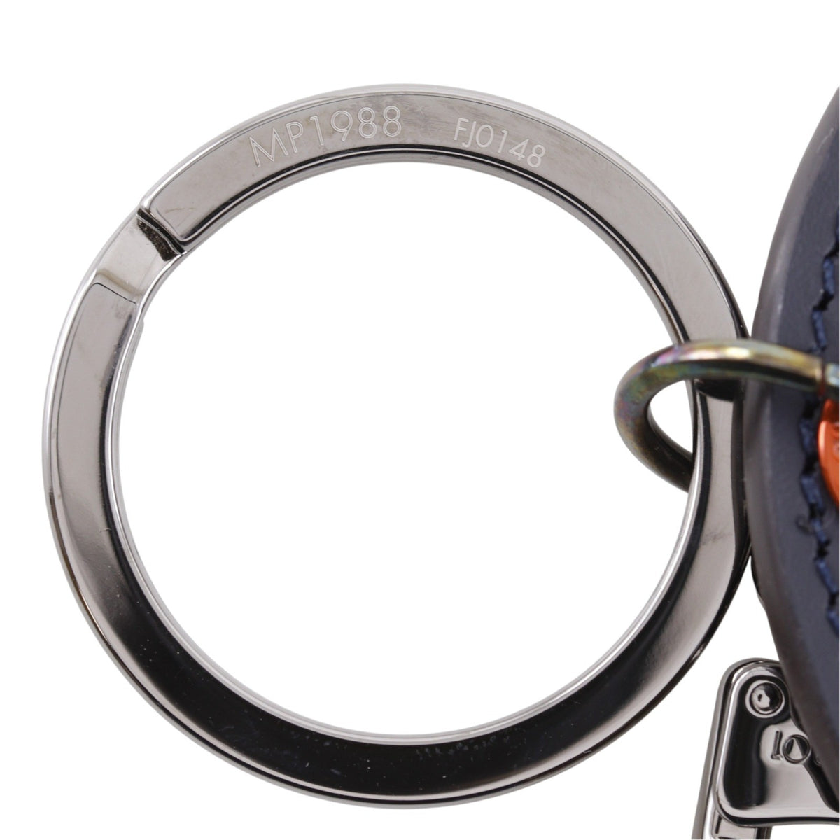 Louis Vuitton Round Illustre Keychain Limited Edition Upside Down Monogram Ink, Black, Leather, Charm