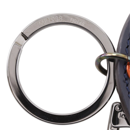 Louis Vuitton Round Illustre Keychain Limited Edition Upside Down Monogram Ink, Black, Leather, Charm