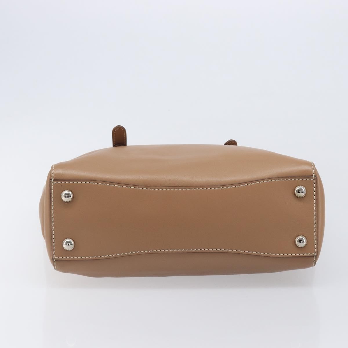 Prada Covered Strap Open City Calfskin, Beige, Leather, Tote Bag