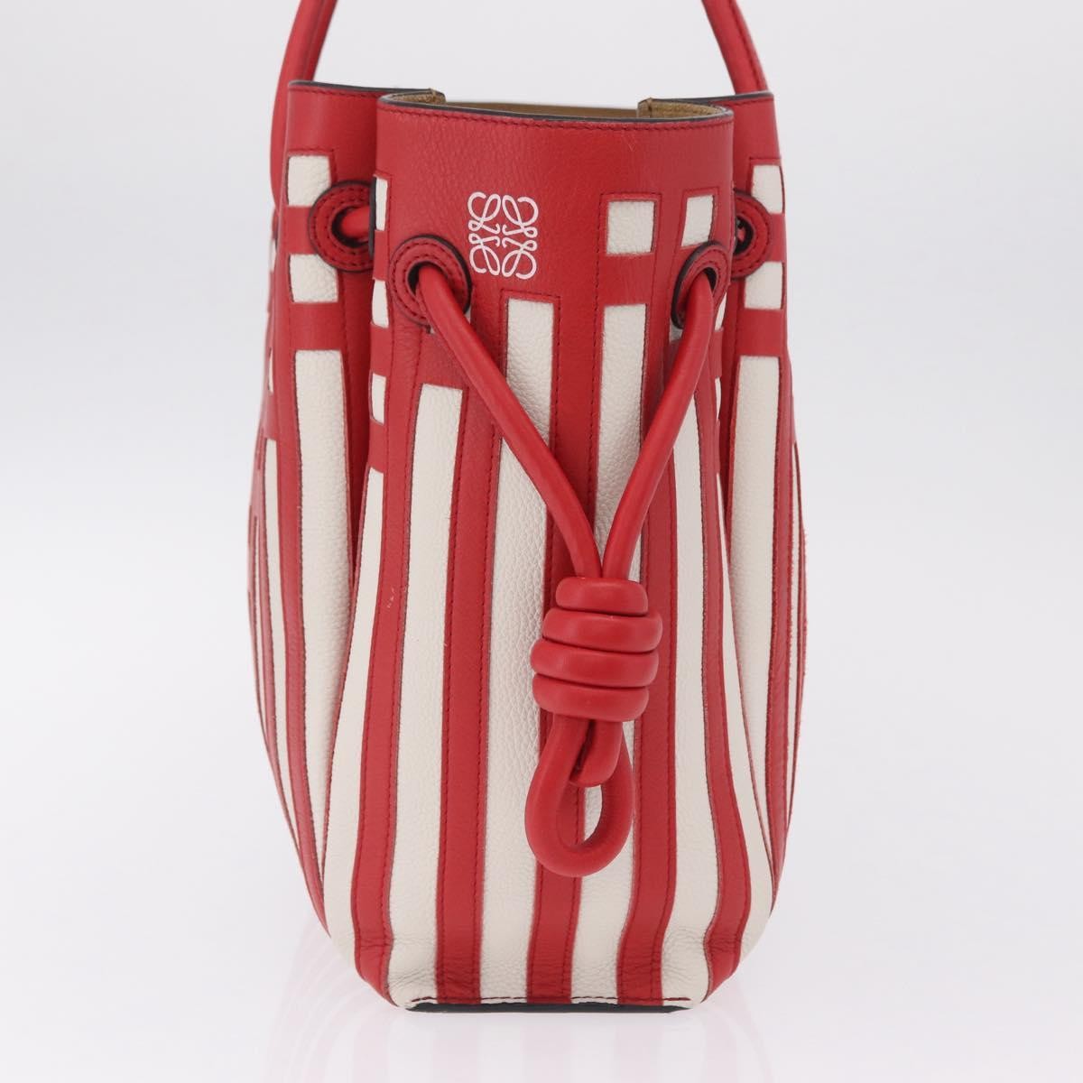 Loewe Flamenco Knot Patchwork Leather, Red, Leather, Handbag