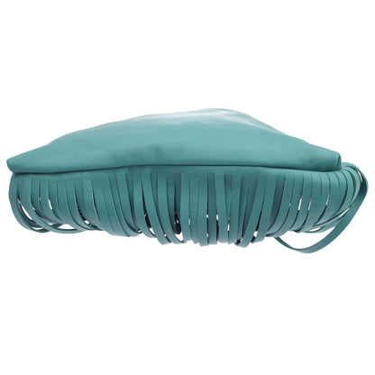 Bottega Veneta The Fringe Leather, Blue, Leather, Clutch