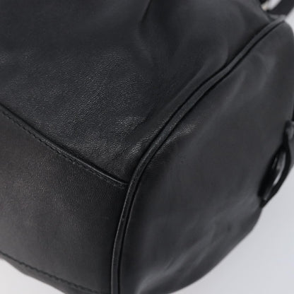 Salvatore Ferragamo Gancini Leather, Black, Leather, Handbag