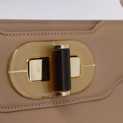 Bvlgari Isabella Rossellini Leather, Beige, Leather, Handbag