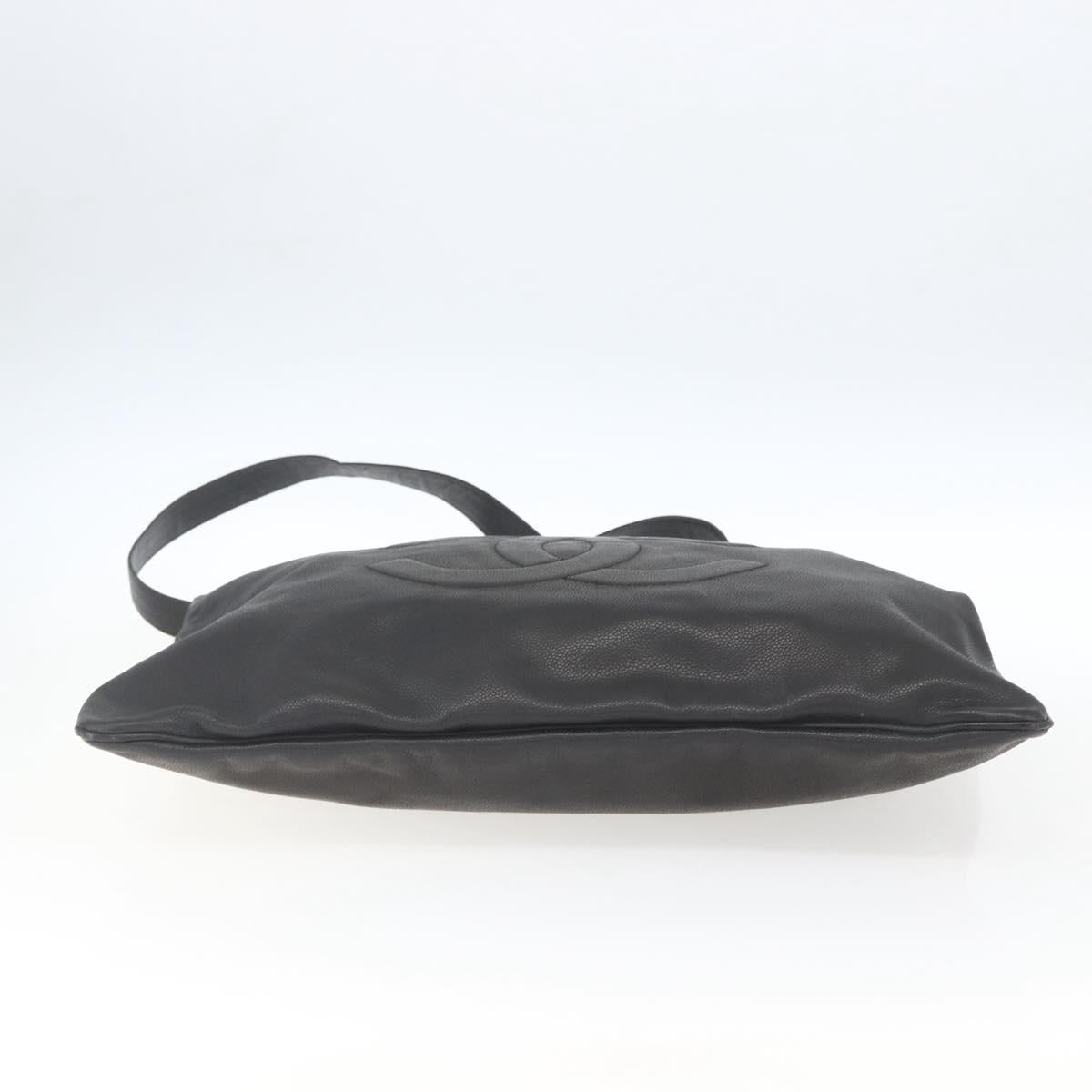 Chanel Grand Shopping Tote Quilted Calfskin, BLACK, LEATHER, Shoulder bag