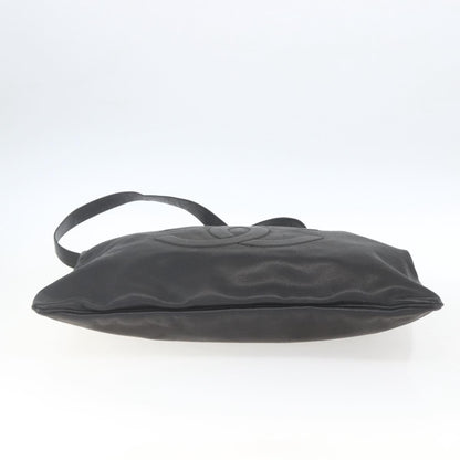 Chanel Grand Shopping Tote Quilted Calfskin, BLACK, LEATHER, Shoulder bag