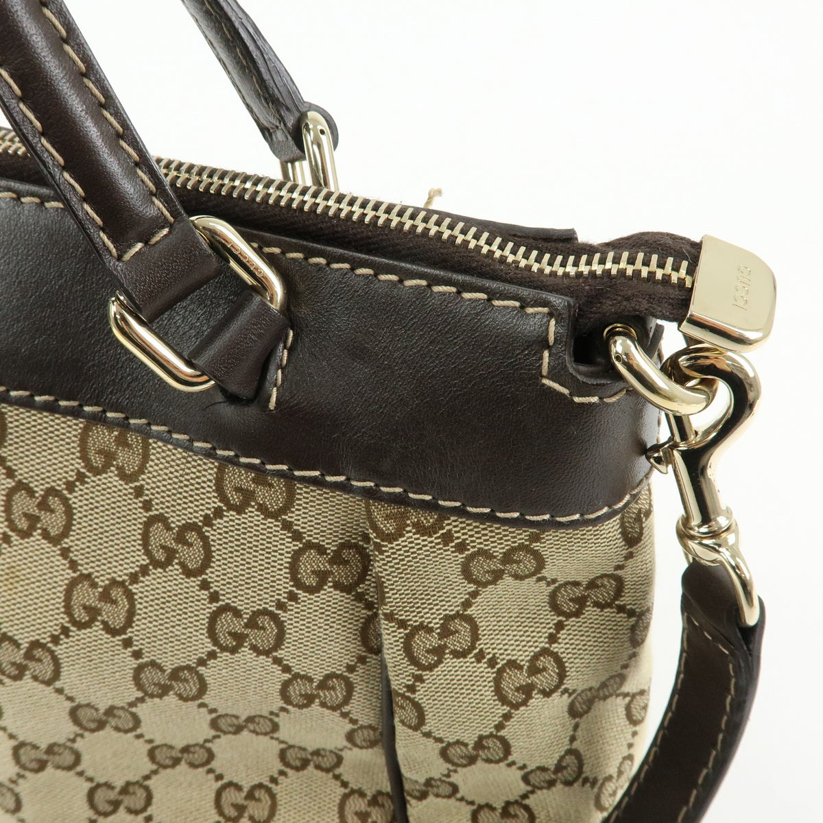 Gucci Mayfair Convertible GG Canvas, Beige, Canvas, Tote Bag
