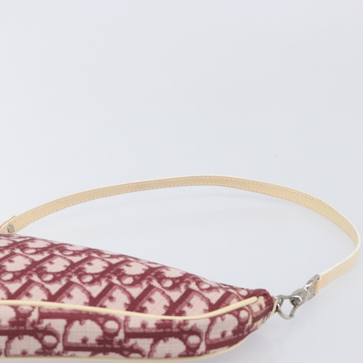 Christian Dior Vintage Saddle Bag Canvas, Red, Canvas, Clutch