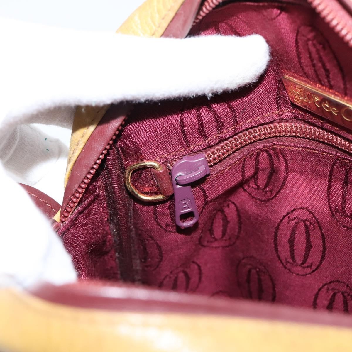 Cartier Tasseled Must de Cartier Leather, Beige, Leather, Shoulder Bag