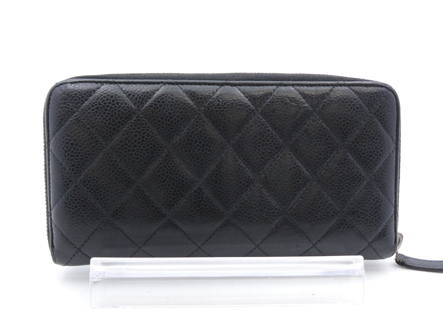 Chanel Matelasse Wallet Zippy CC, Black, Calfskin, Wallet