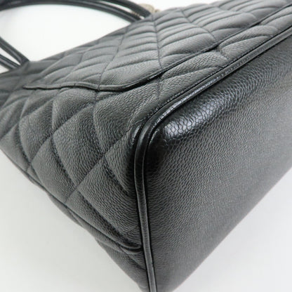Chanel Medallion Caviar skin, Black, Leather, Tote Bag