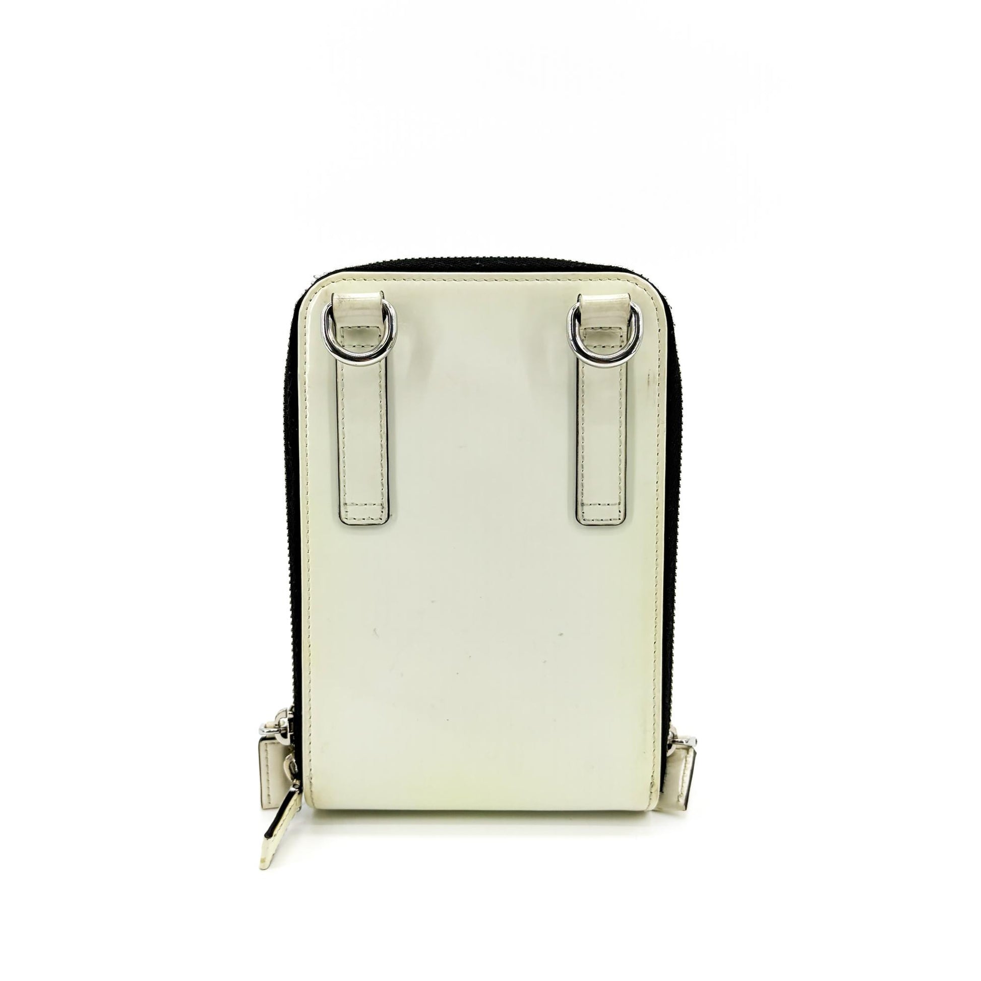 Prada Smartphone Case Saffiano Leather, White, Patent Leather, Tech Accessory