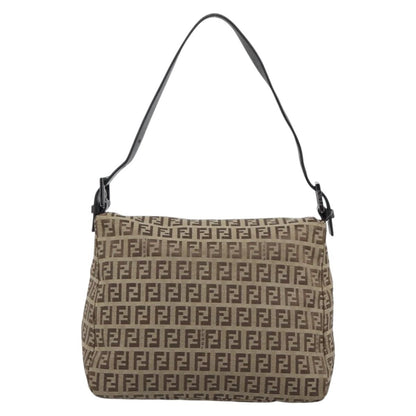 Fendi Mamma Baguette Canvas, Beige, Canvas, Handbag