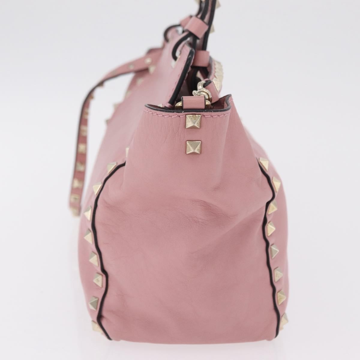 Valentino Garavani Rockstud Soft Leather, Pink, Leather, Tote Bag