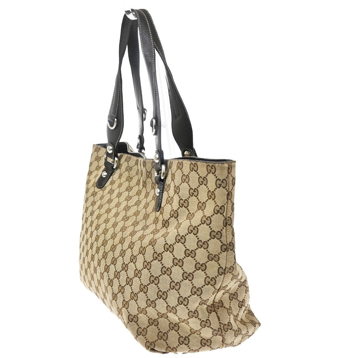 Gucci Icon Bit GG Canvas, Brown, Canvas, Tote Bag