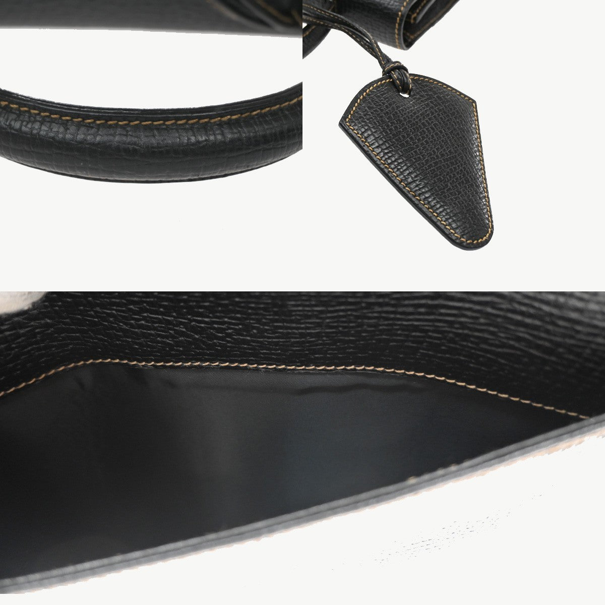 Loewe Barcelona Top Handle Leather, Black, Leather, Handbag