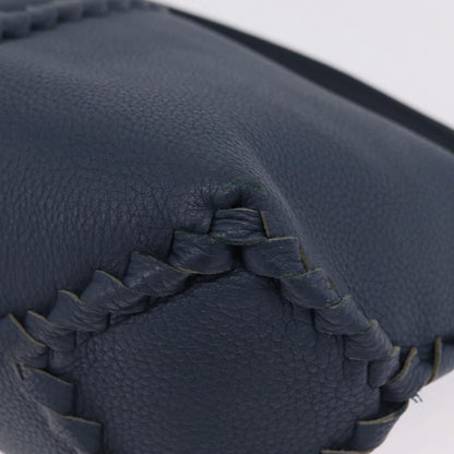 Bottega Veneta Zip Hobo Cervo with Intrecciato Detail, Blue, Leather, Shoulder Bag