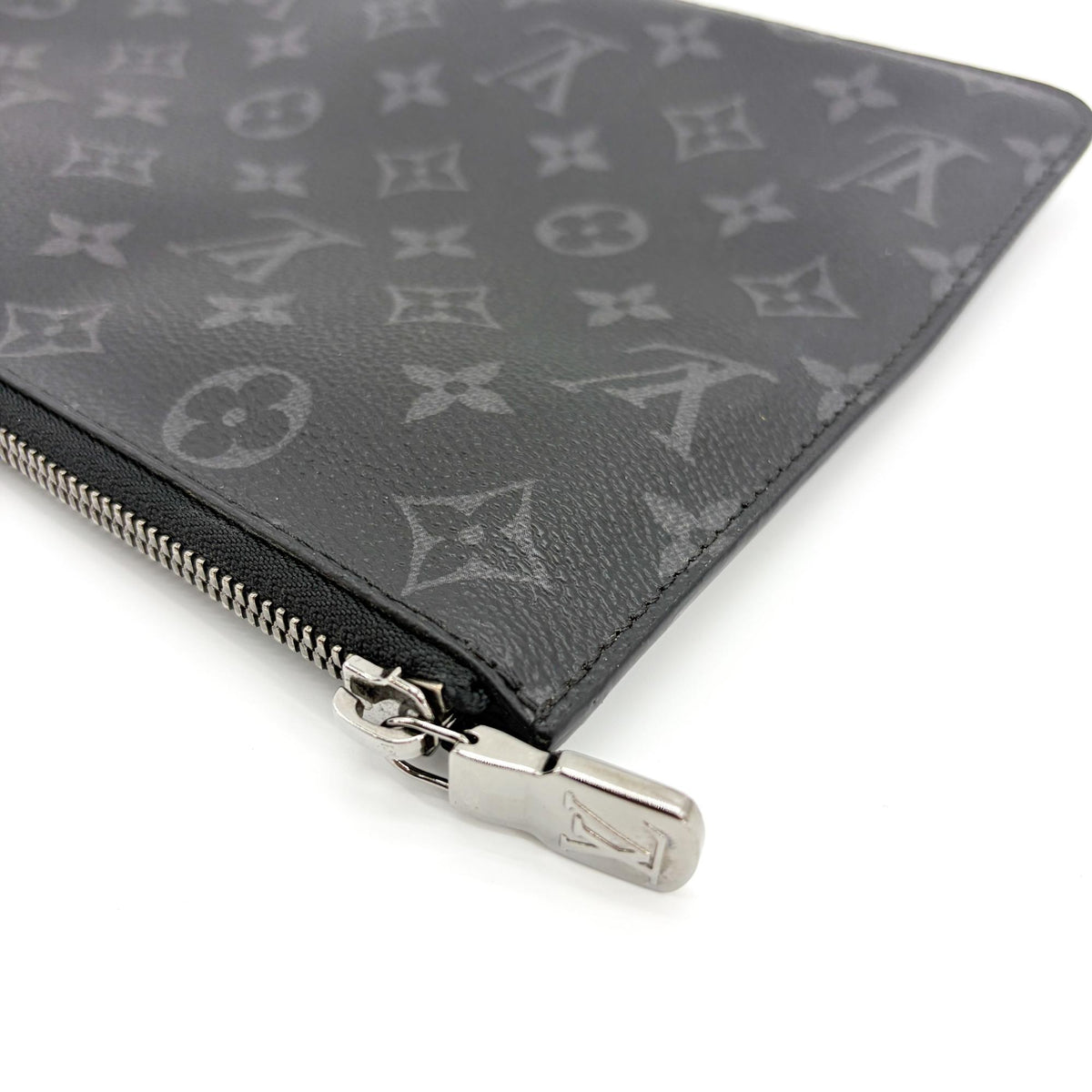 Louis Vuitton Pochette Voyage Monogram Eclipse Canvas, Black, Canvas, Clutch