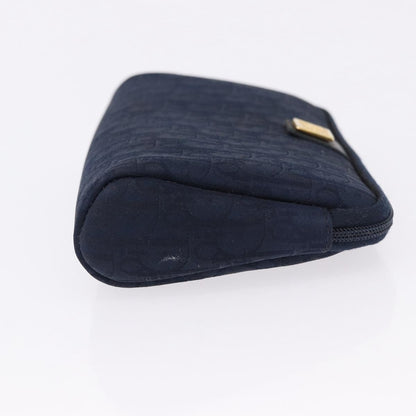 Christian Dior Trotter Clutch Trotter Canvas, Navy, Canvas, Clutch