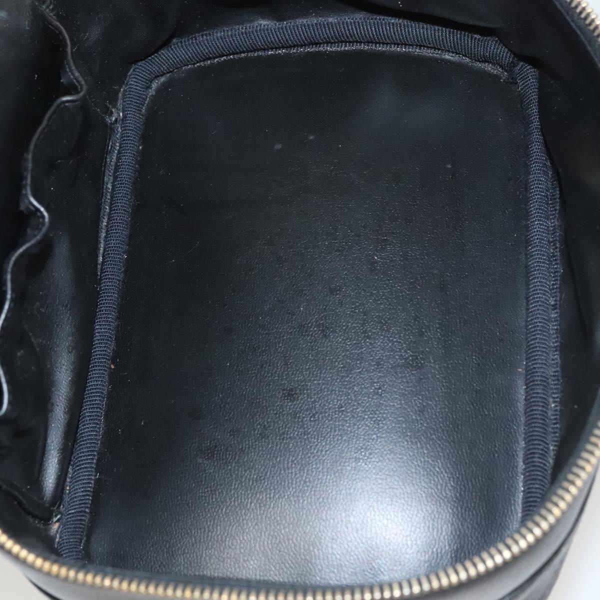 Chanel Vanity pouch Leather, BLACK, LEATHER, Handbag
